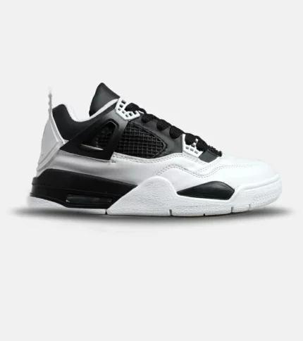 کتانی ساقدار مردانه مشکی سفید Nike air jordan 4 مدل 5629