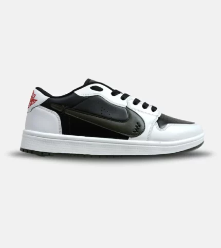 کفش کتانی مردانه و زنانه سفید مشکی NIKE jordan 1 مدل 6213