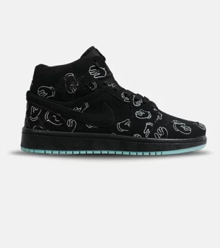 کفش کتانی ساقدار Nike Kaws AirJordan 1 مدل 6554