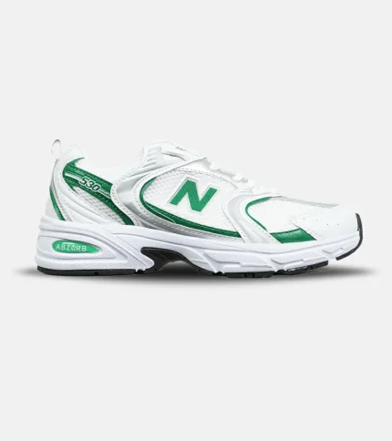 کفش کتانی مردانه و زنانه سفید سبز NEW BALANCE 530 مدل 6778