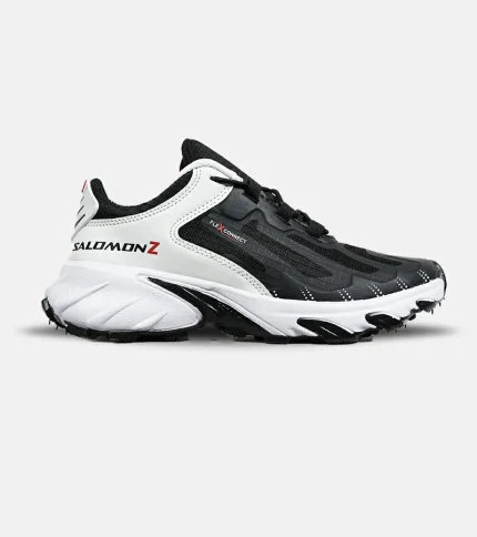 کفش کتانی مردانه و زنانه مشکی سفید سالومون Salomon z | flex connect مدل 6838