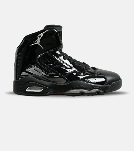 کفش کتانی ساقدار مردانه مشکی ورنی Nike air jordan 6 مدل 6949