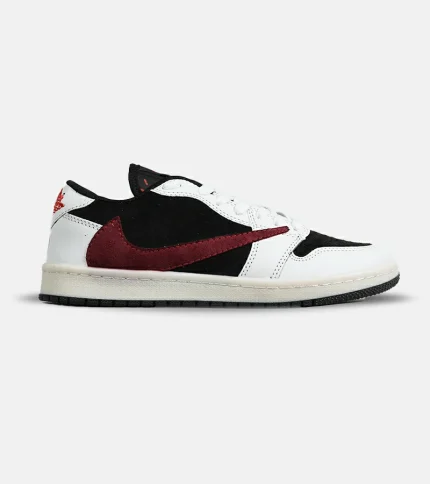 کفش کتانی مردانه قهوه ای سفید مشکی زرشکی NIKE travis scott مدل 7119